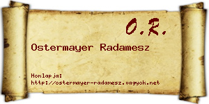 Ostermayer Radamesz névjegykártya